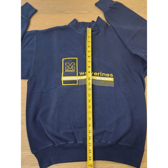 Midwest Embroidery Sweatshirt Mens Large Michigan Wolverines Embroidered Button - Picture 7 of 9